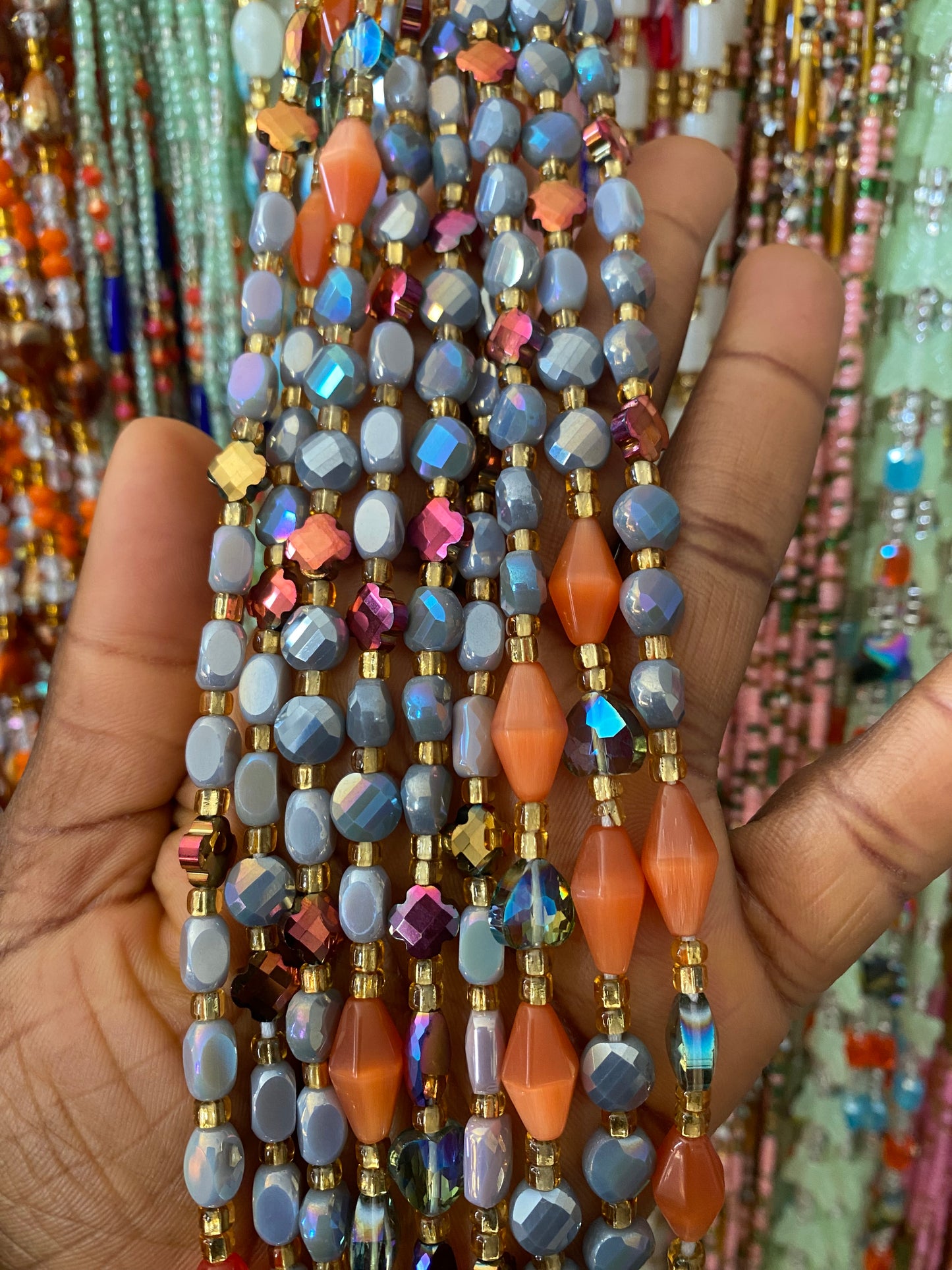 Dust & Diamond- Waistbead-  Luxury Crystal WaistBead - Tie On