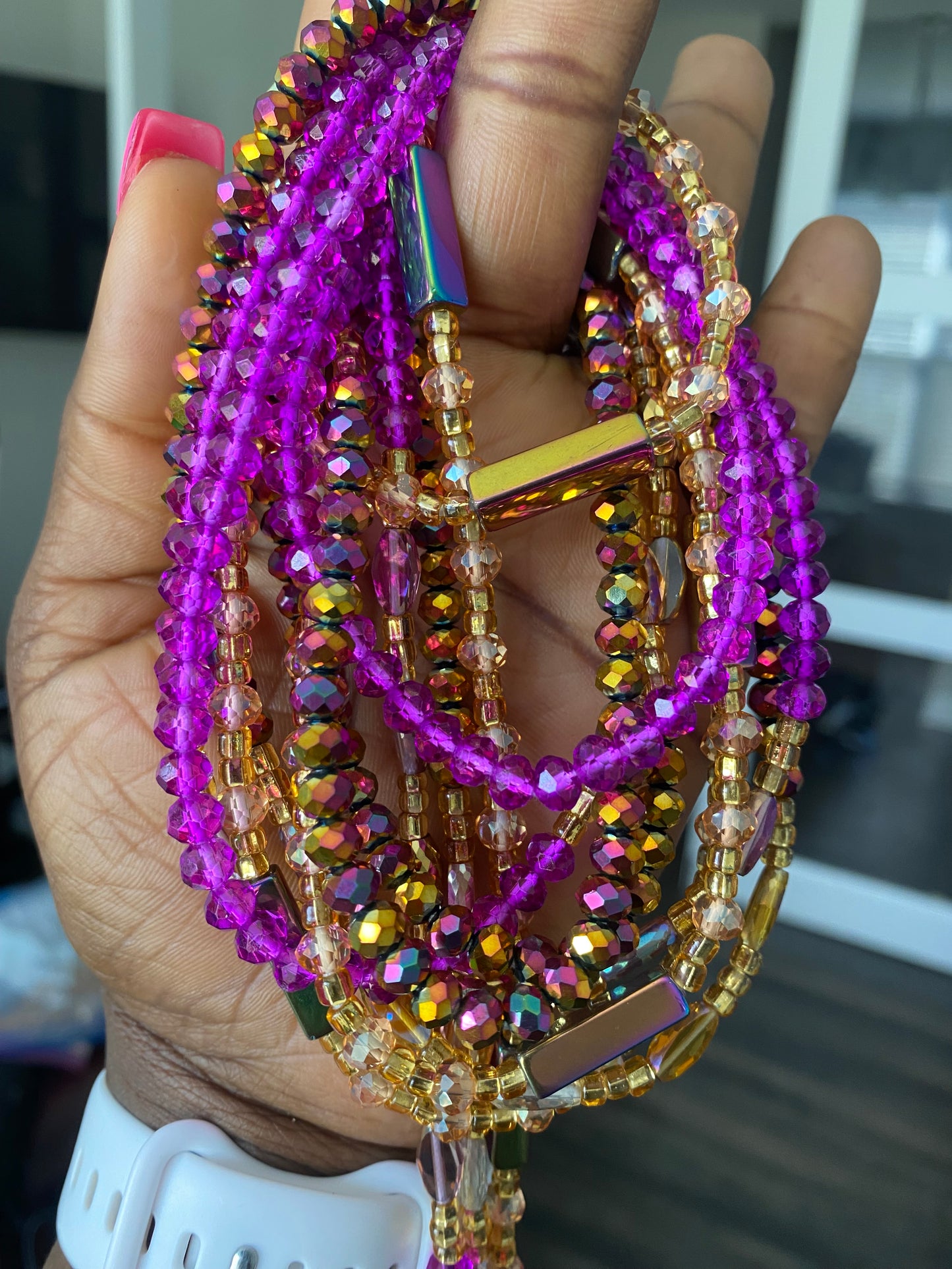 Queen Magenta ~ Luxury Crystal Waist Beads