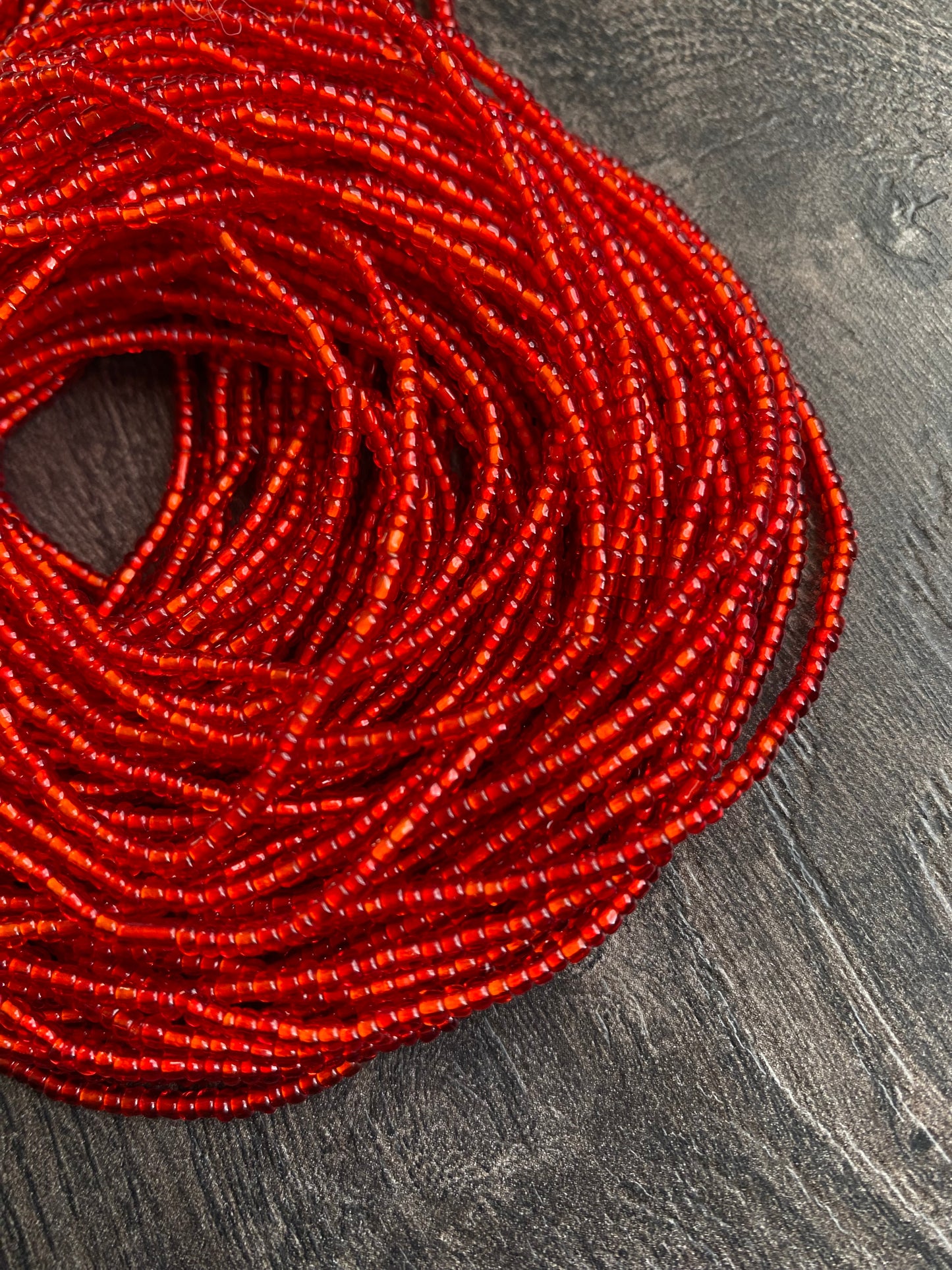 Red Waist Bead- Tie on