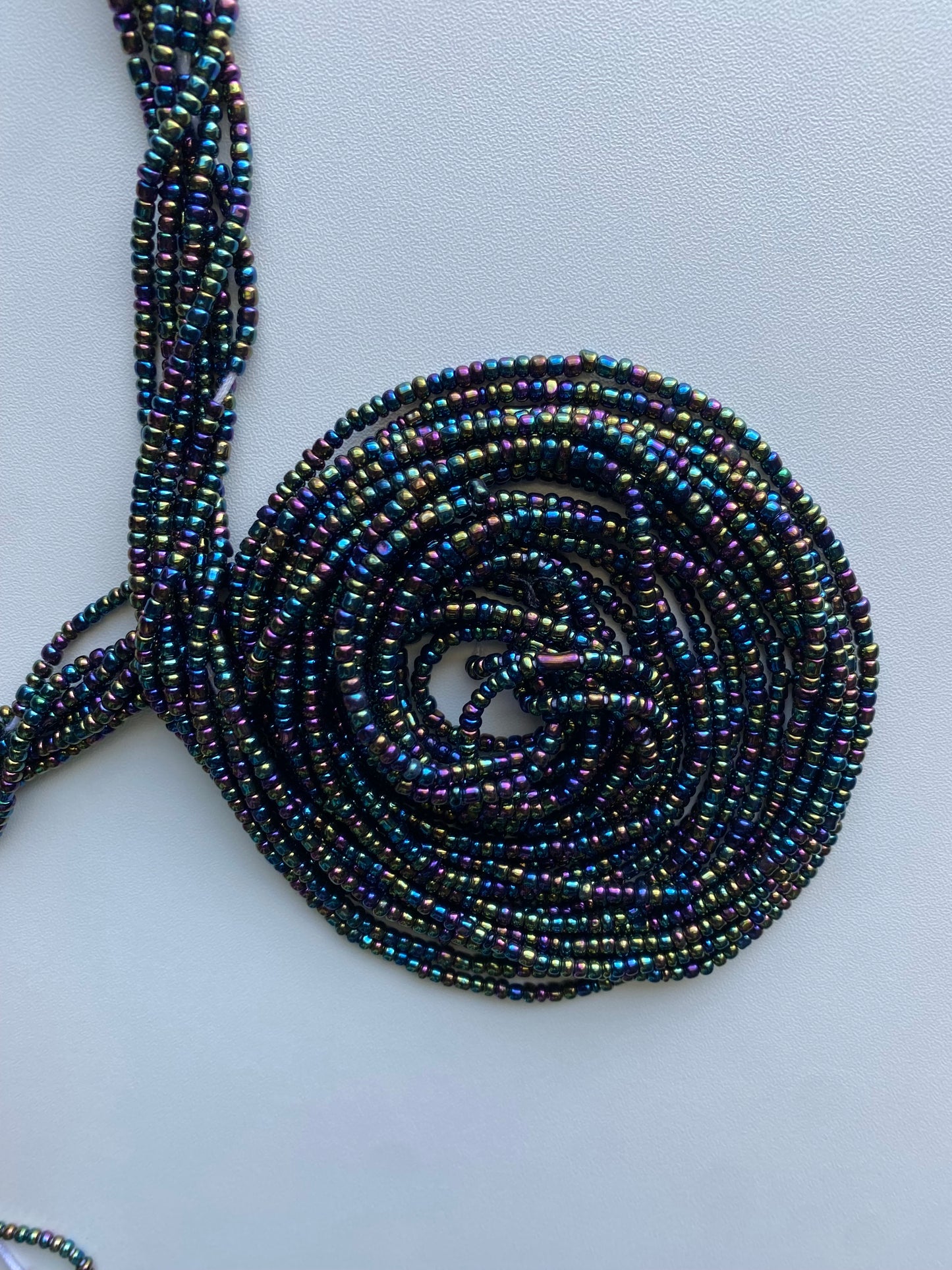 Iridescent Black Waist Bead