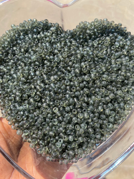 Gray seed beads 4mm- 6/0 Glass Seed Beads For Jewelry Making,  DIY Waist beads, Bracelet Necklace Earrings