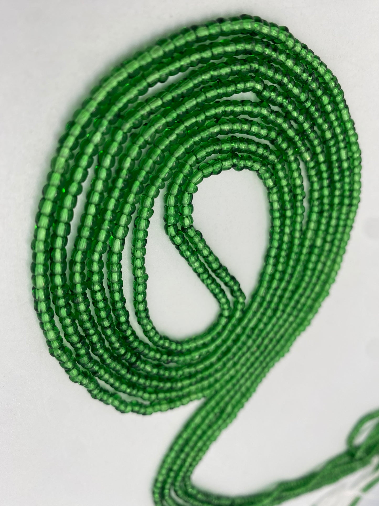 Emerald Green Waist Bead | Tie On | 45”-50”