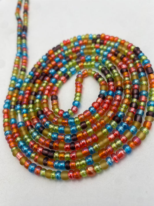 Multicolored Waist Bead- 1 Pc  Tie On, 45-50”