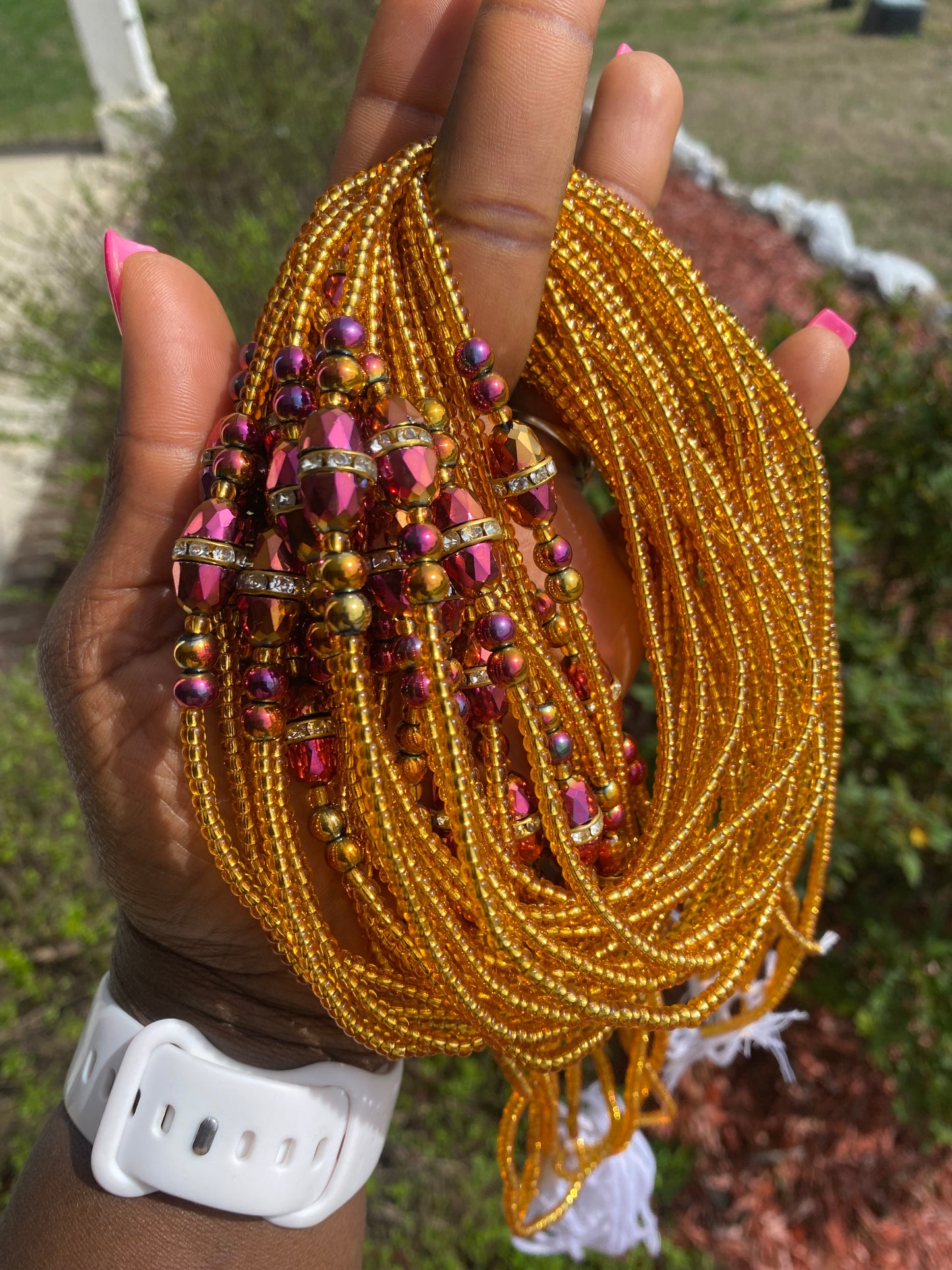 Golda- Tie on Waist Bead