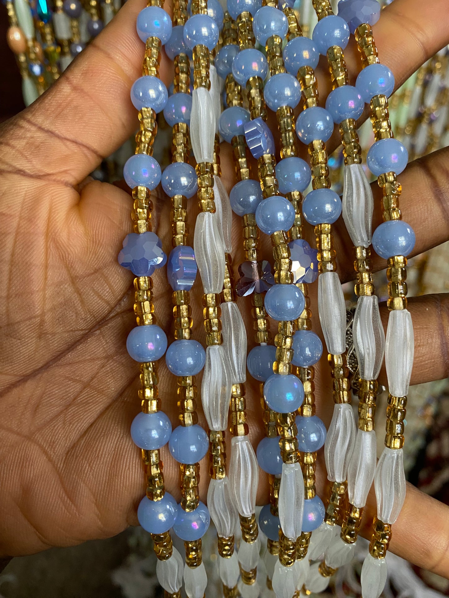 Wholesale Waist Beads | Glow in the dark | African Waist Beads for Resale | Randomly Chosen | 25 Waist Beads | 45"-50".