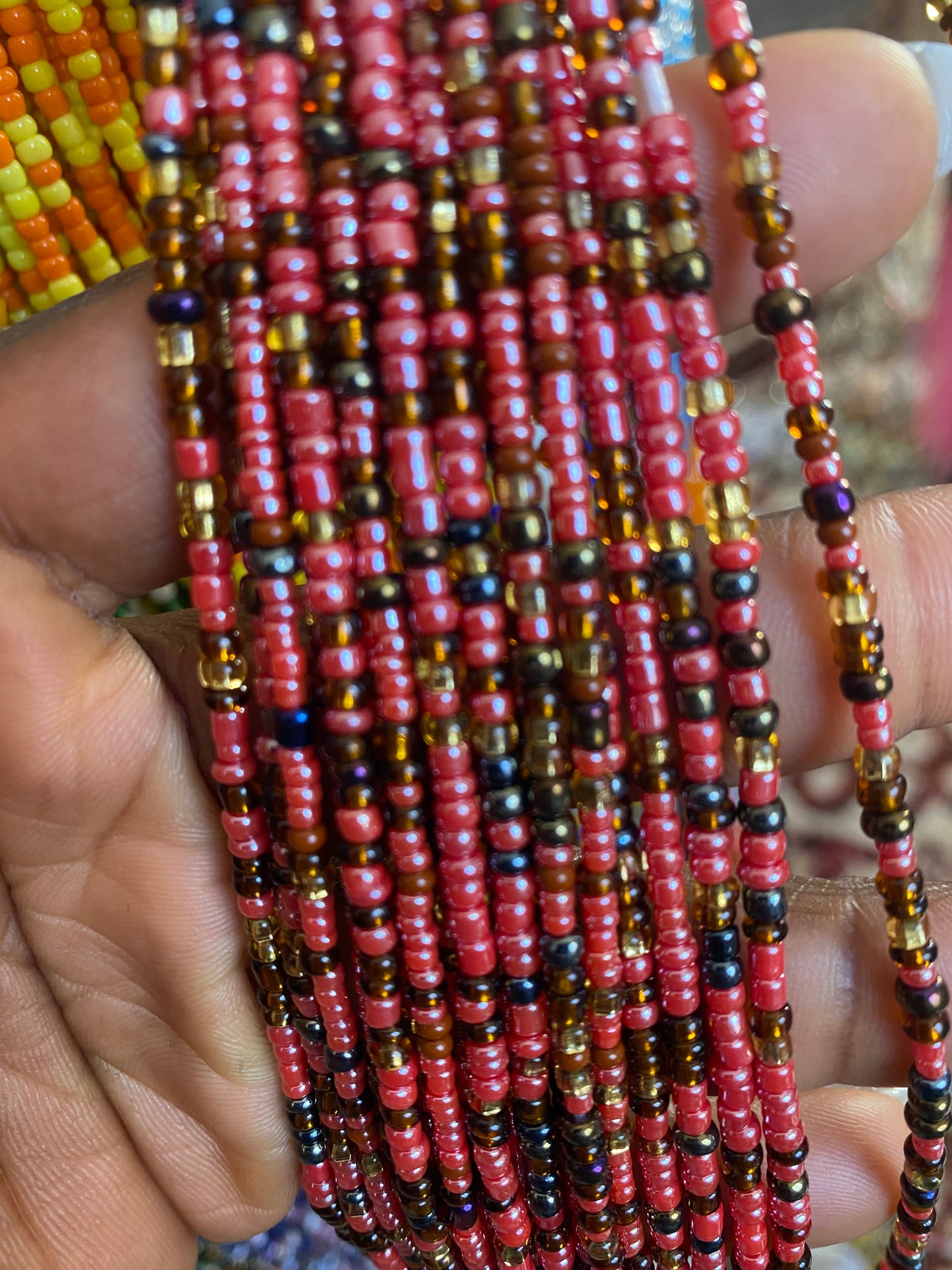 Wholesale Waist Beads – Bulk Multicolored Tie-On Strands (45”–50”)