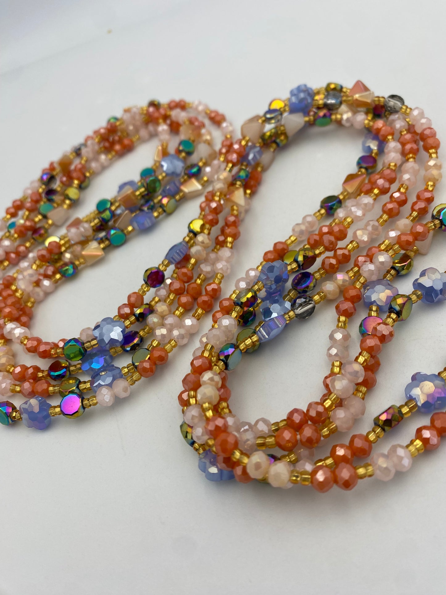 Celeste Aurora~ Crystal Waist Bead- Tie On 45”
