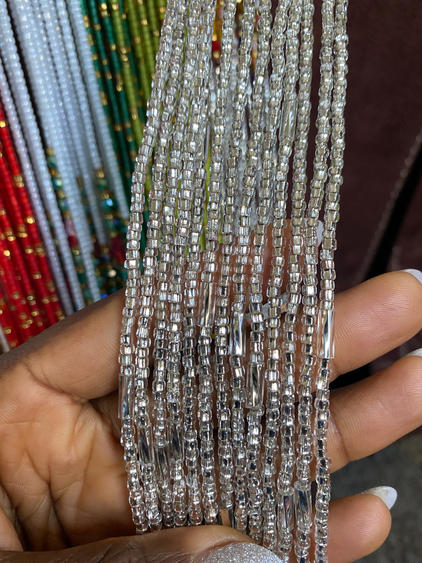 Wholesale Waist Beads – Bulk Multicolored Tie-On Strands (45”–50”)