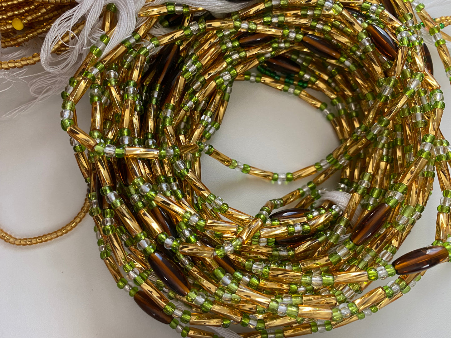 Wholesale African Waist Beads – Crystal Tie-On Strands 30”-36” (Bulk 25pcs Pack)