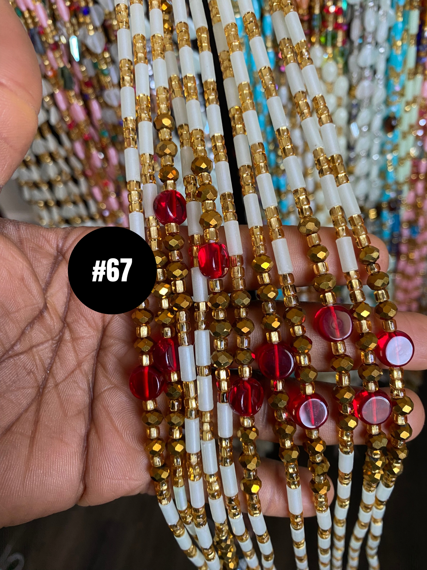 Soft Glow in the Dark  Waist Bead  waistBeads-  Tie On Waist Beads- 45”-50.