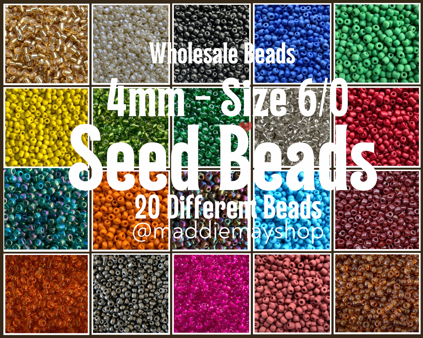 4mm- 6/0 Glass Seed Beads For Jewelry Making,  DIY Waist beads, Bracelet Necklace Earrings