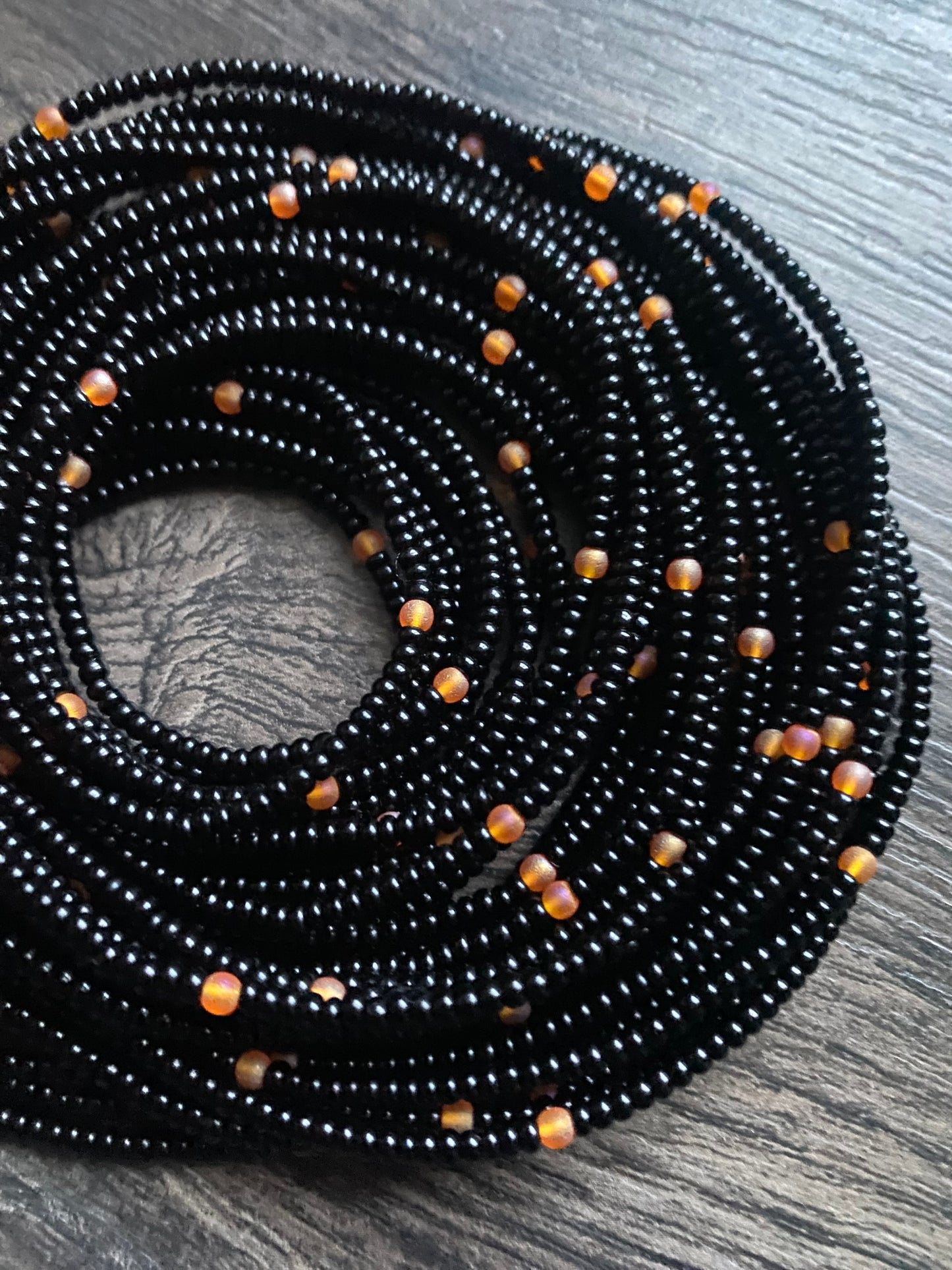 Black & Orange Waist Bead