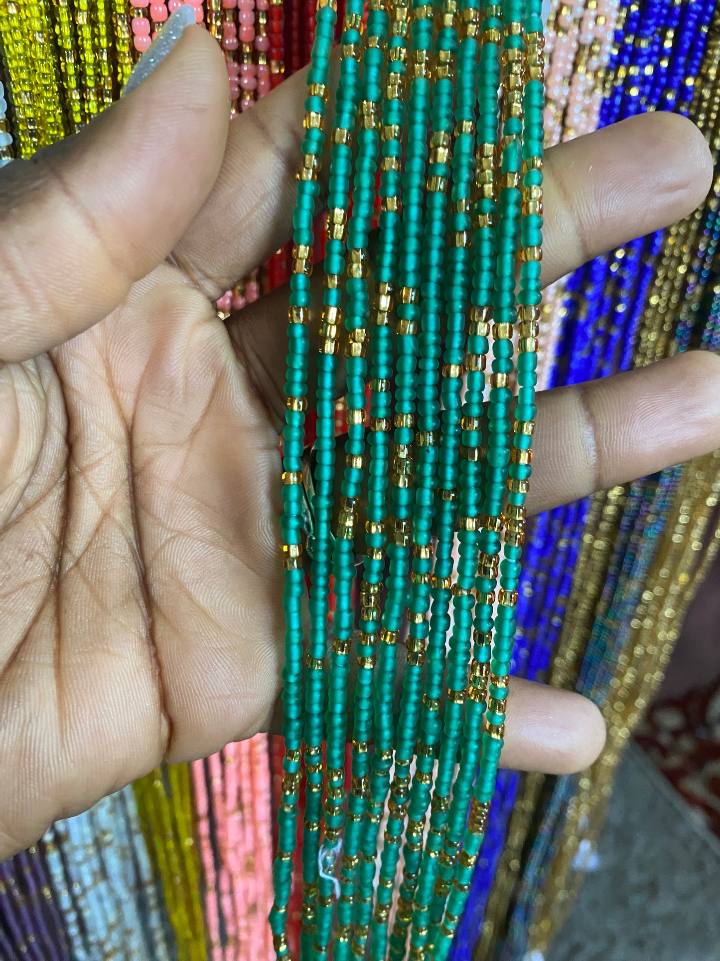 Wholesale Waist Beads – Bulk Multicolored Tie-On Strands (45”–50”)