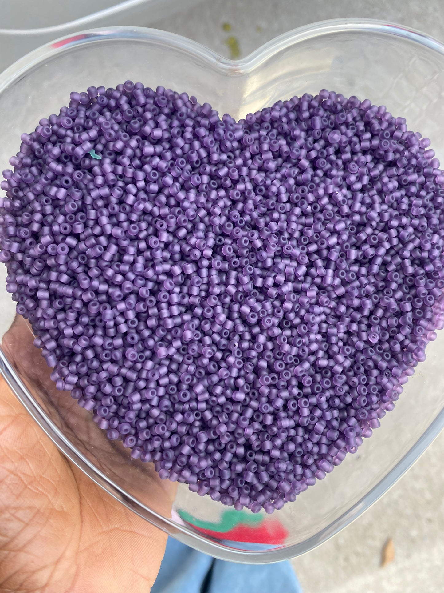 Deep Velvety Purple- Frosted purple  3mm- 8/0 beads,  Purple beads, 8/0 Seed Beads Glass Beads, 450 Grams,