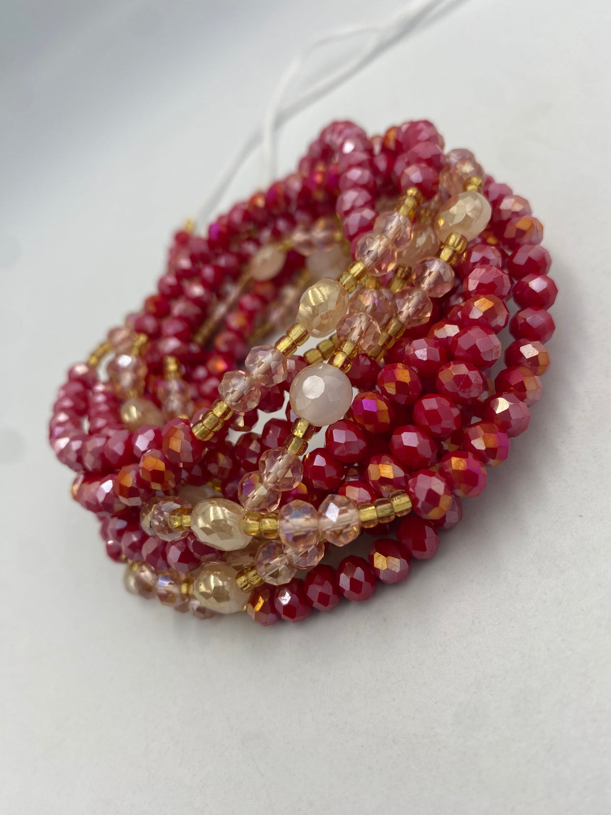 Red Crystal Waist Bead 45”| 1 PC