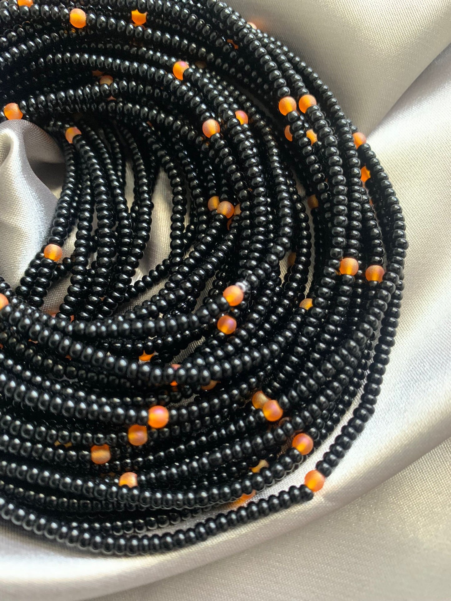 Black & Orange Waist Bead