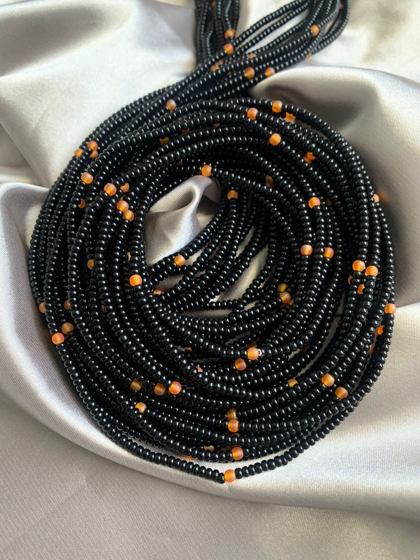 Black & Orange Waist Bead