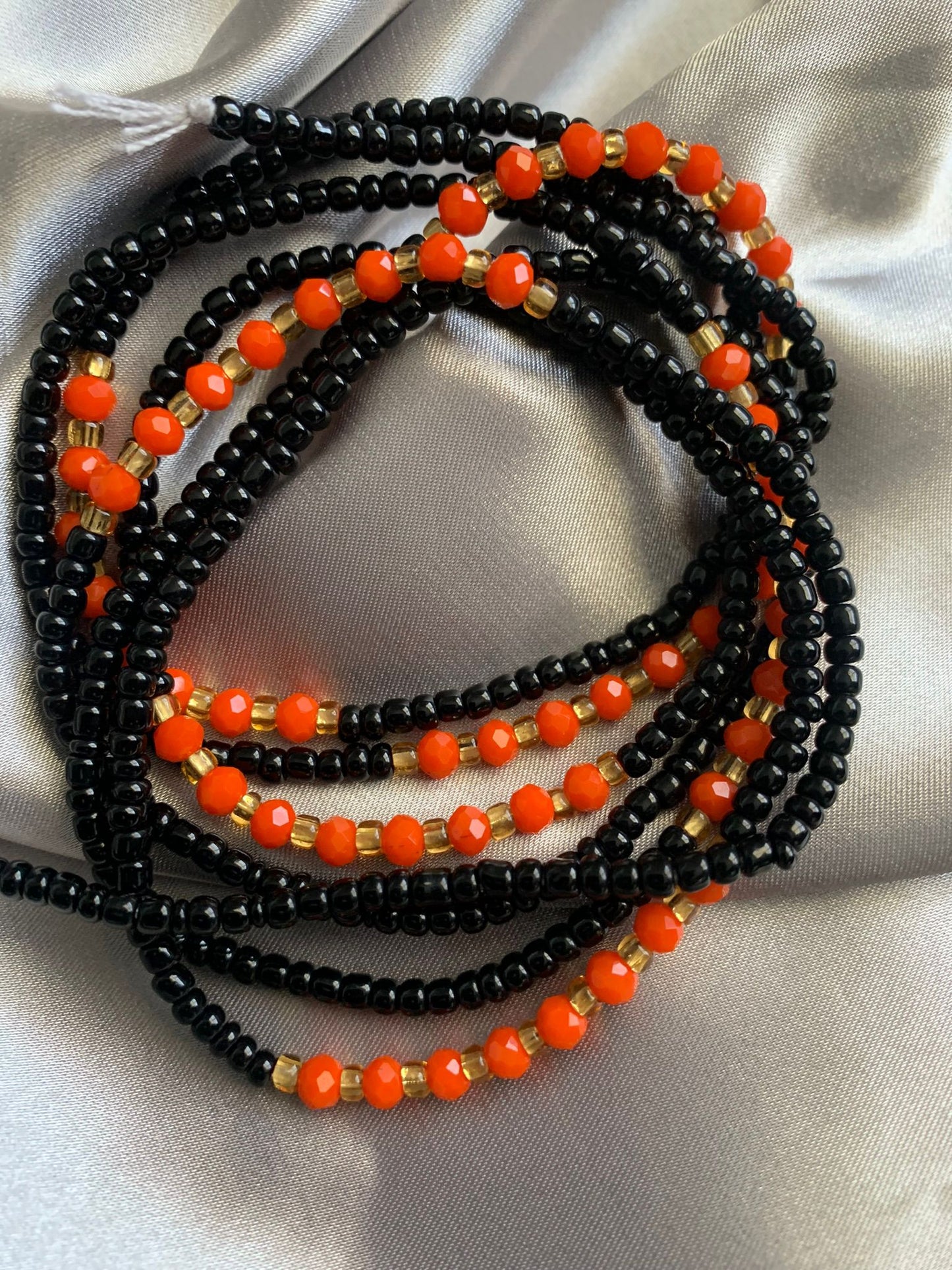 Black & Orange Waist Bead