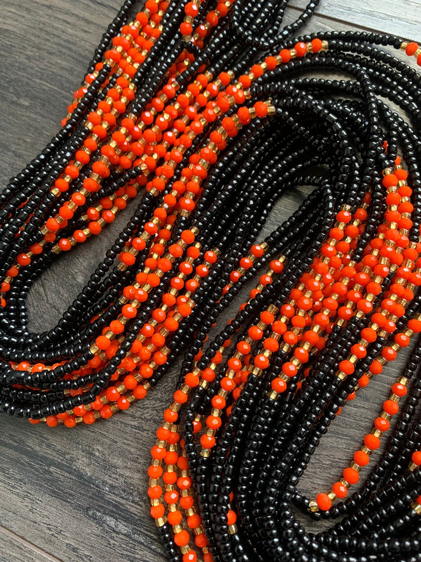 Black & Orange Waist Bead