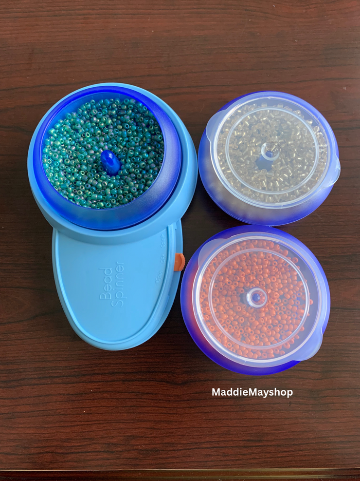 Electric Bead Spinner for Jewelry Making - Automatic Beading Tool, 3 PC Beading Bowl with Lids, 2PC Beading Needle,Battery operated