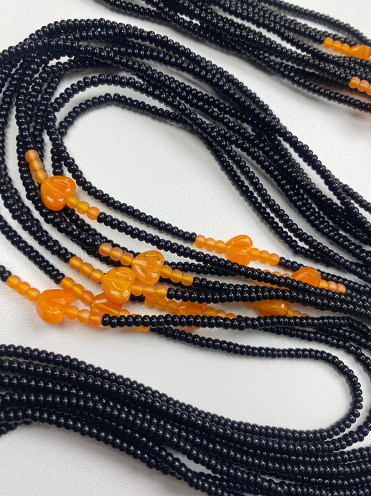 Black Waist Bead- Sunset love