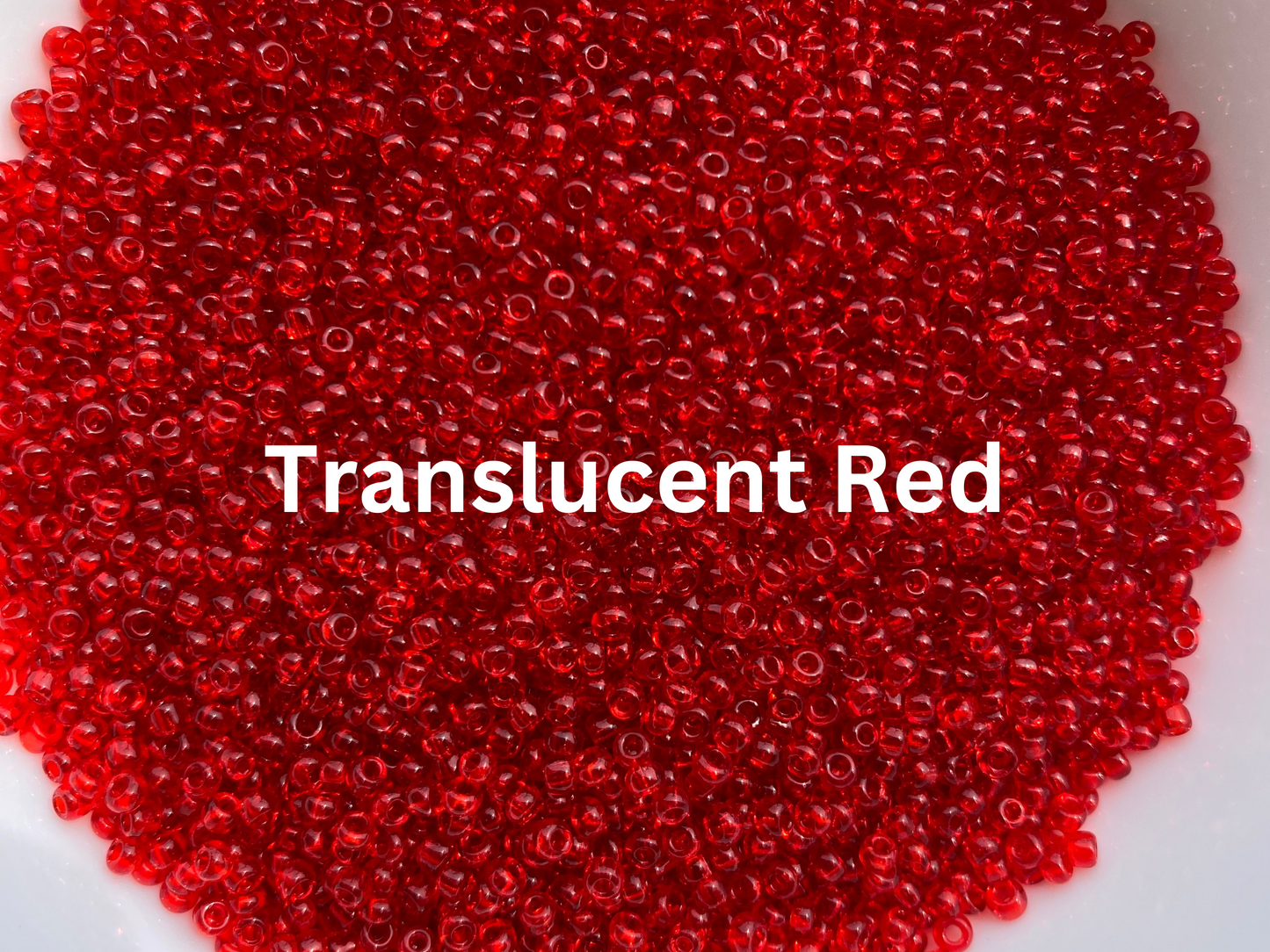 3mm Seed Beads, Size 8/0 - Matte; Translucent & Frosted Red 450grams