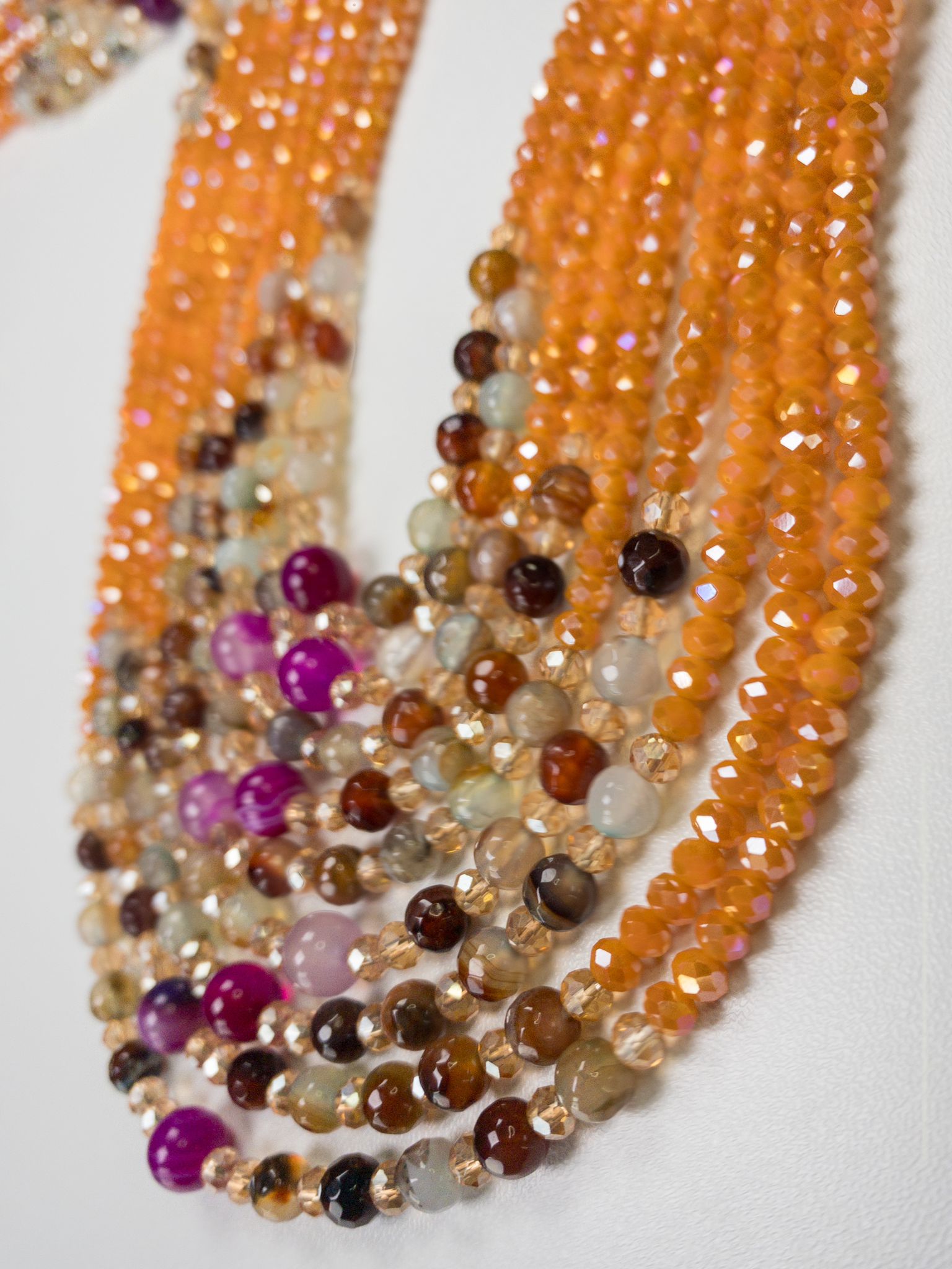 natural gemstone waistbead- orange