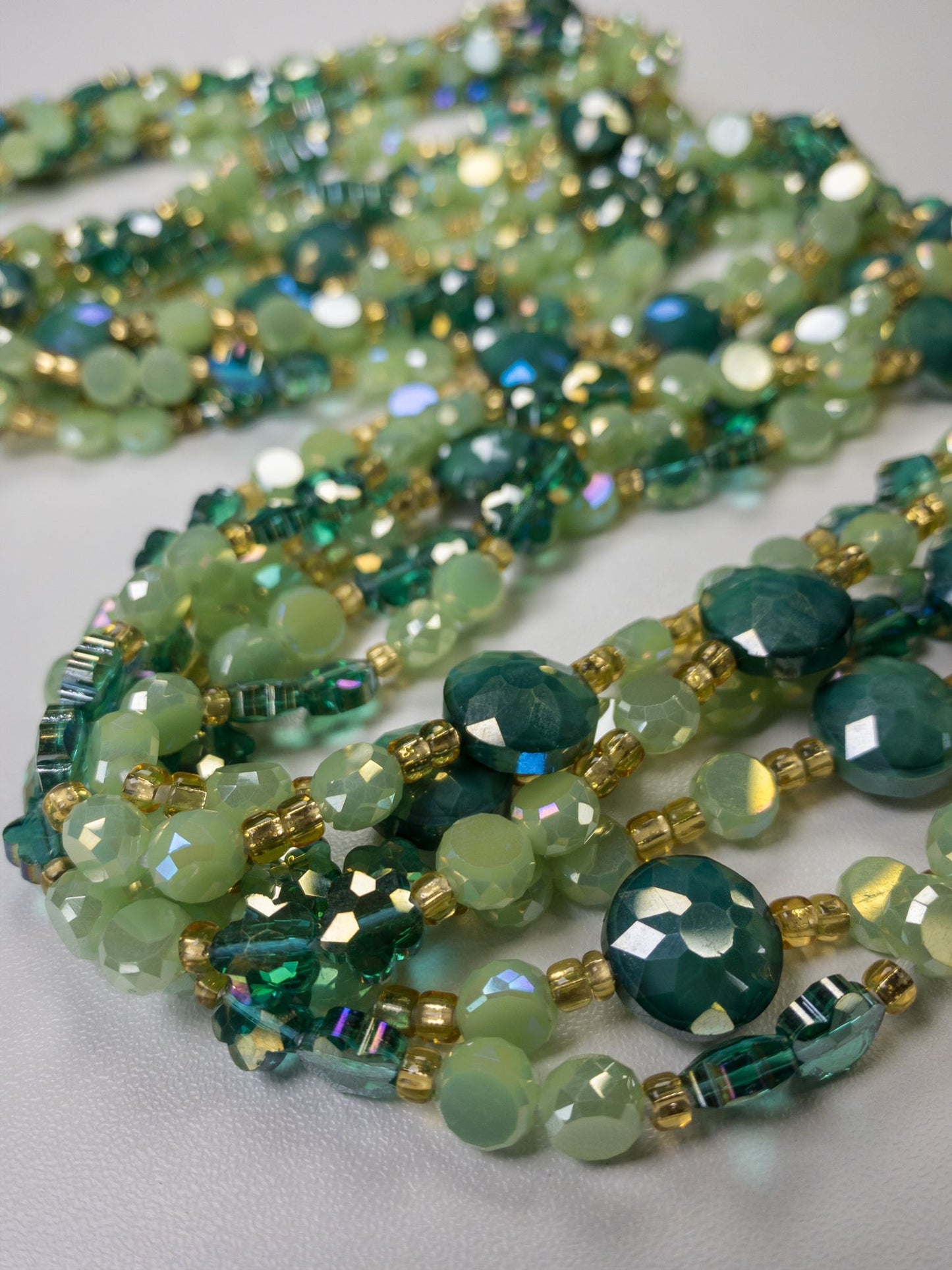 Green Rosa- Luxury Crystal Waistbeads