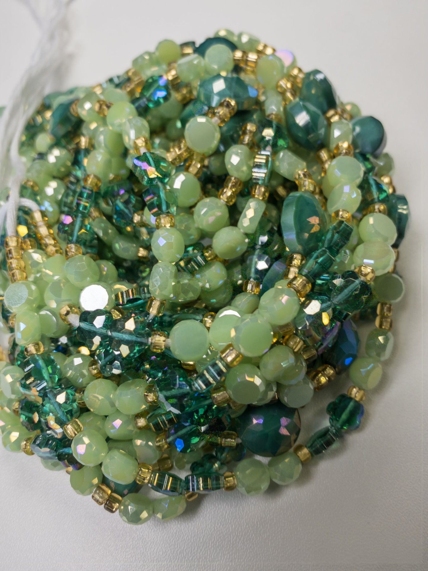 Green Rosa- Luxury Crystal Waistbeads