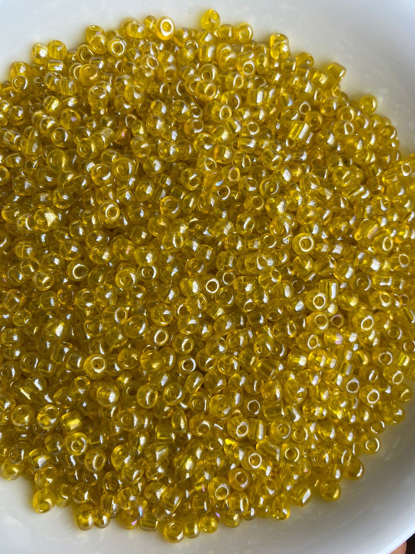 4mm Yellow Glass Beads Mix - 6/0 - Multiple Shades for Jewelry Making (450g)