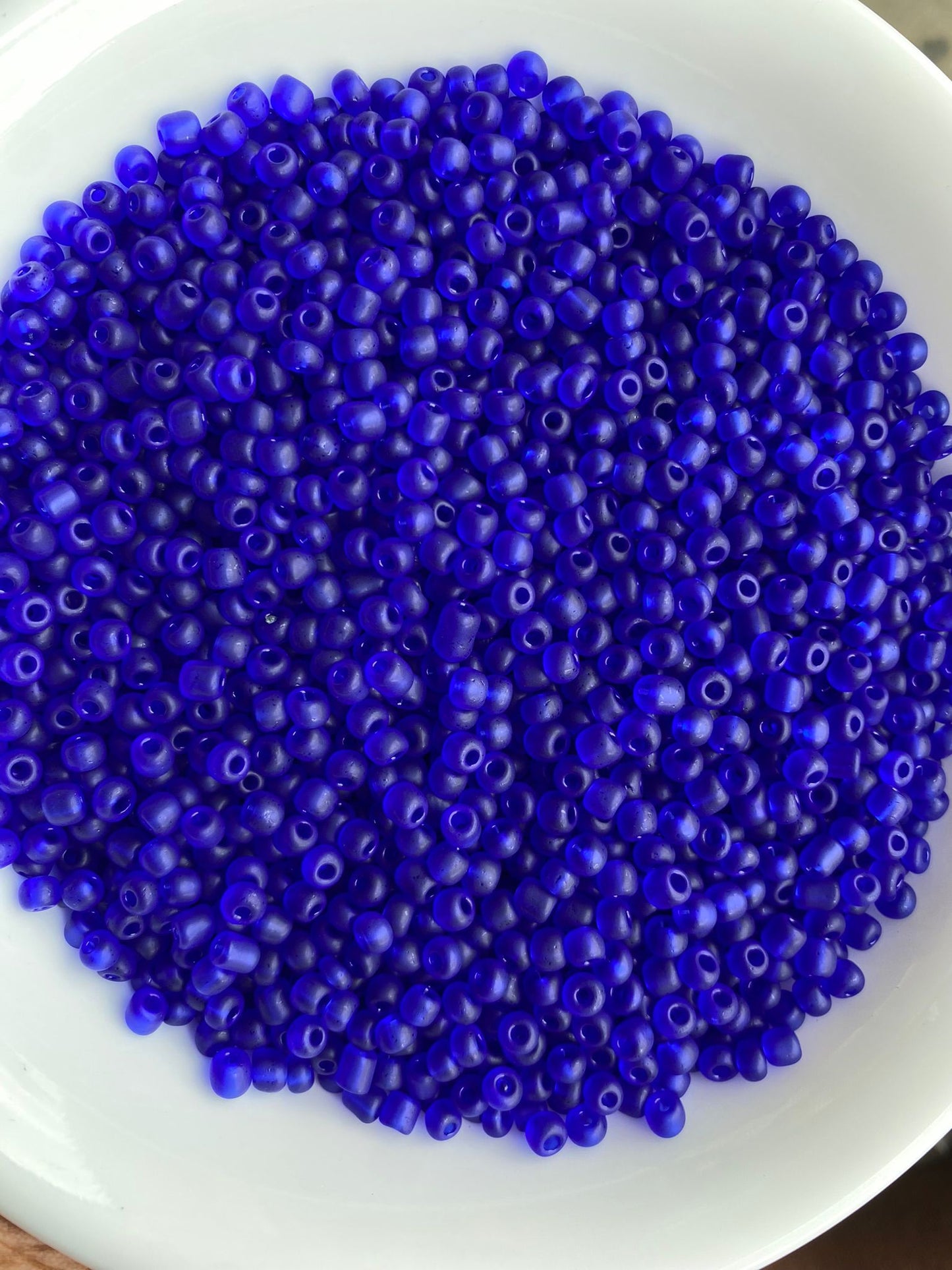 Blue Glass Bead Assortment - 4mm (6/0) - Sky Blue, Cobalt, Navy, & More! (450g)