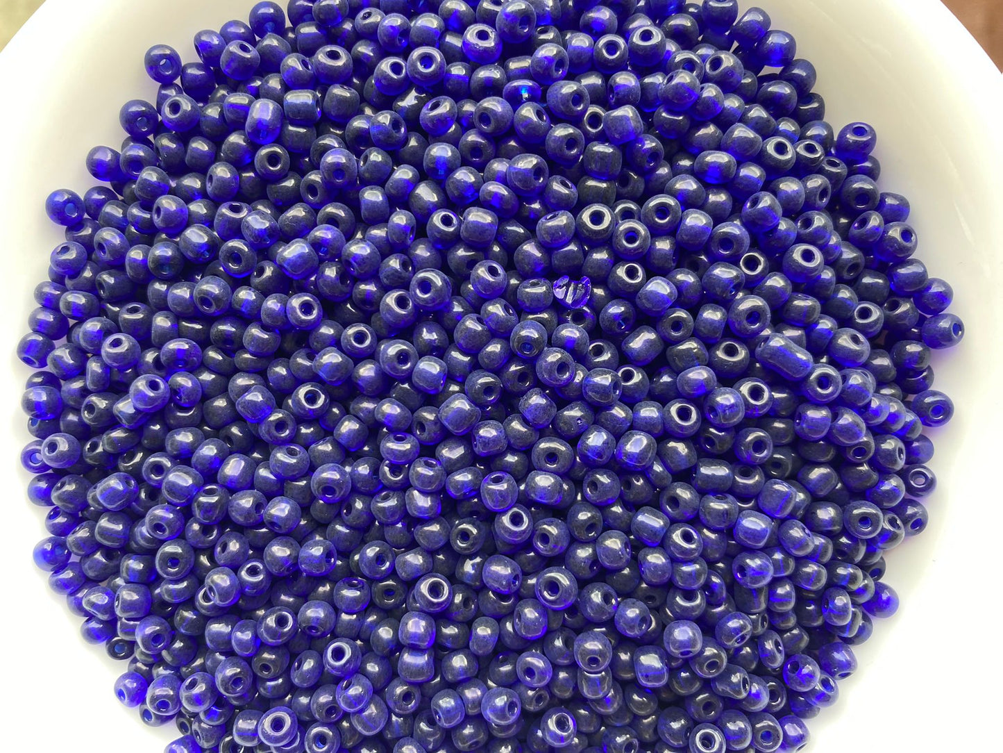 Blue Glass Bead Assortment - 4mm (6/0) - Sky Blue, Cobalt, Navy, & More! (450g)