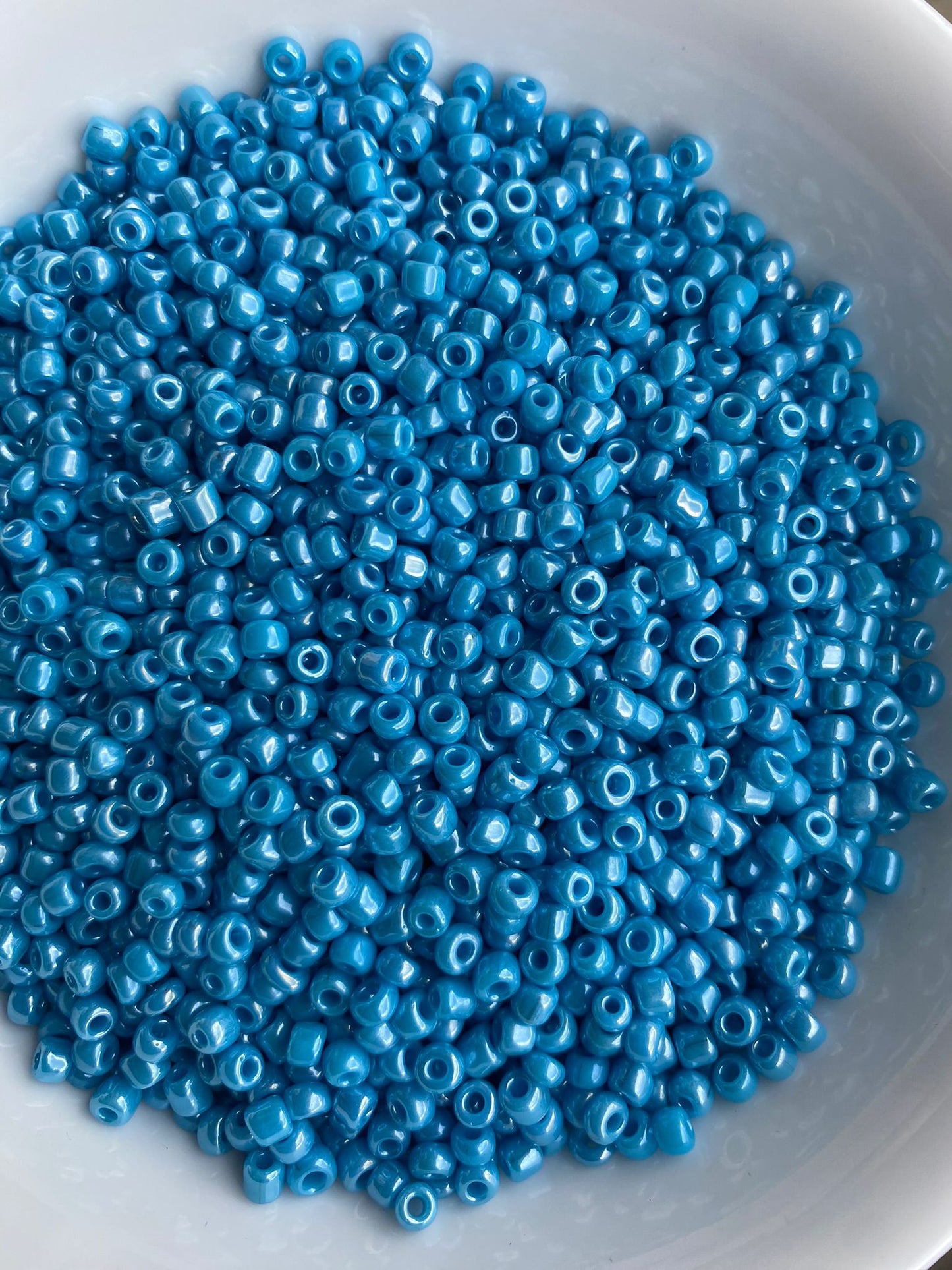 Blue Glass Bead Assortment - 4mm (6/0) - Sky Blue, Cobalt, Navy, & More! (450g)