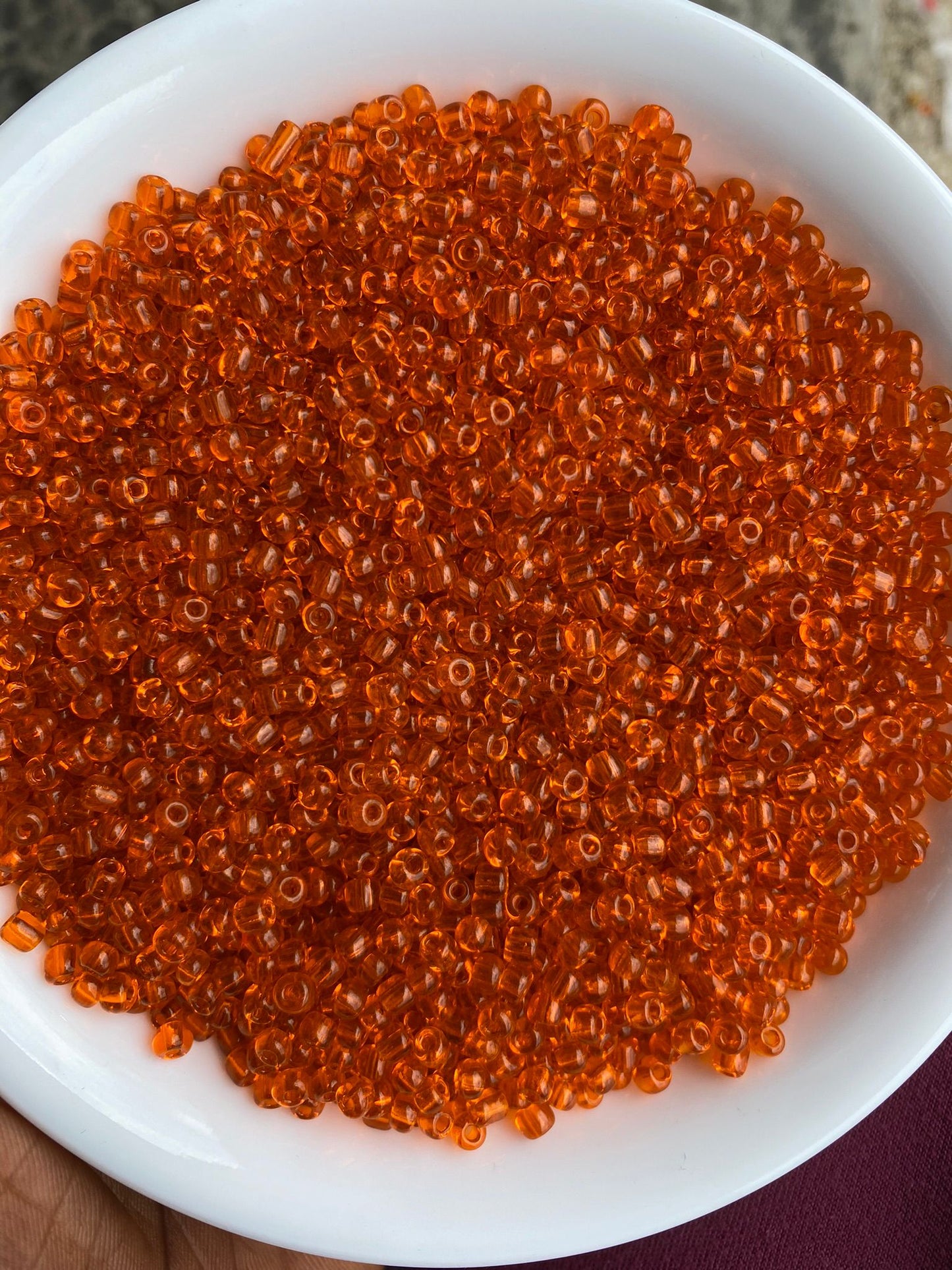 4mm Orange Glass Beads Mix - 6/0 - Variety of Orange Shades for Jewelry Making (450g)