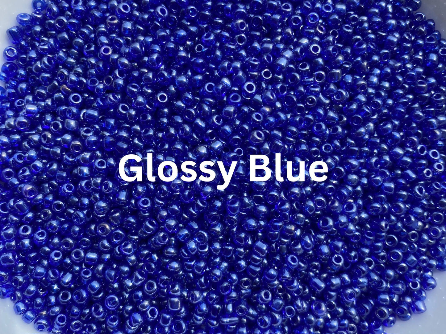 Blue Glass Bead Assortment - 4mm (6/0) - Sky Blue, Cobalt, Navy, & More! (450g)