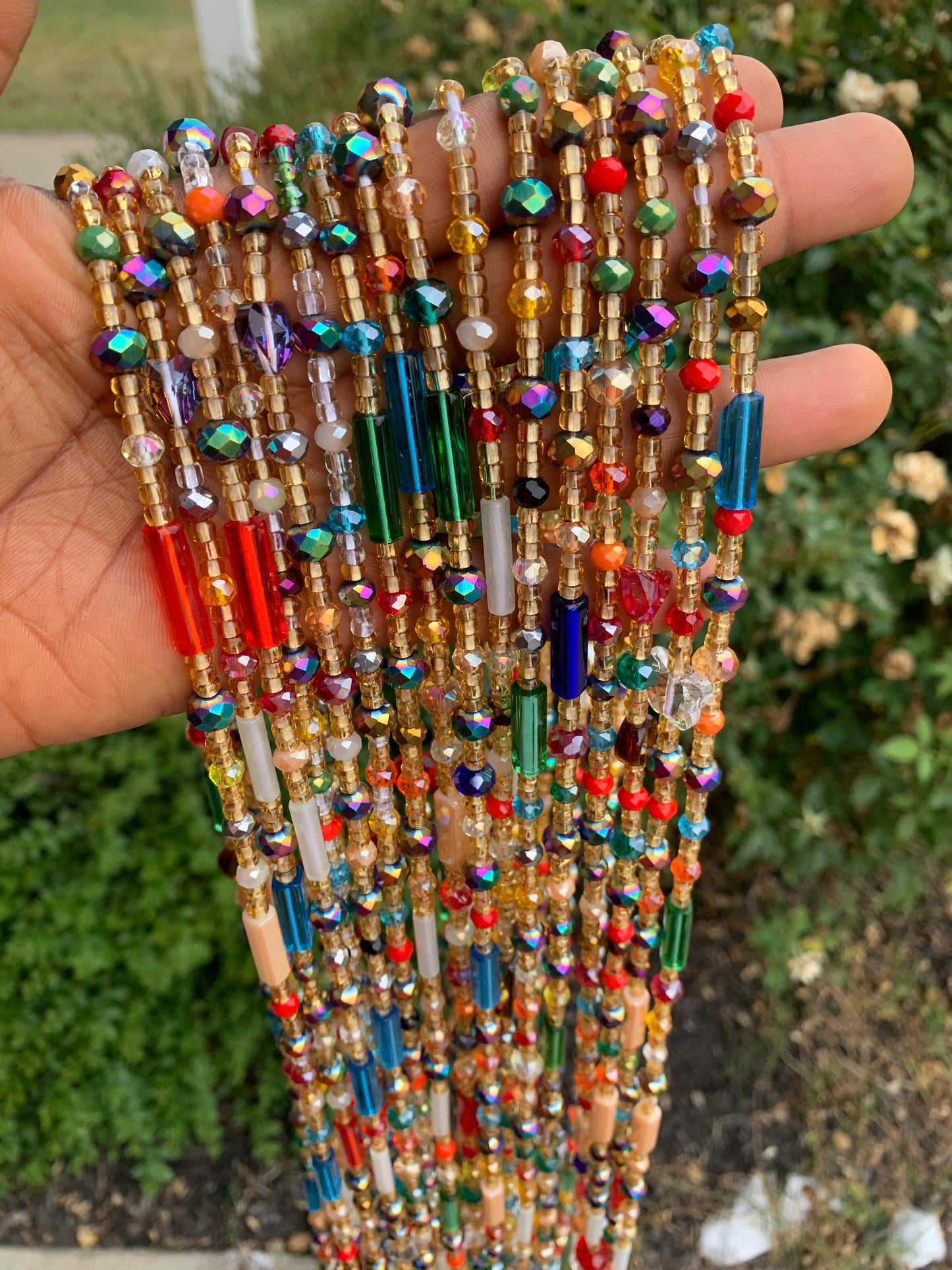 Rainbow Radiance ~ Crystal Waist Bead