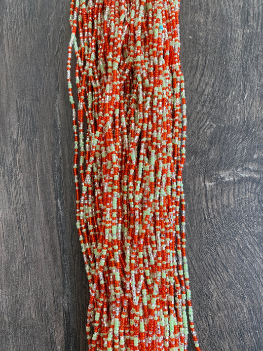 Red & Clear Waist Bead