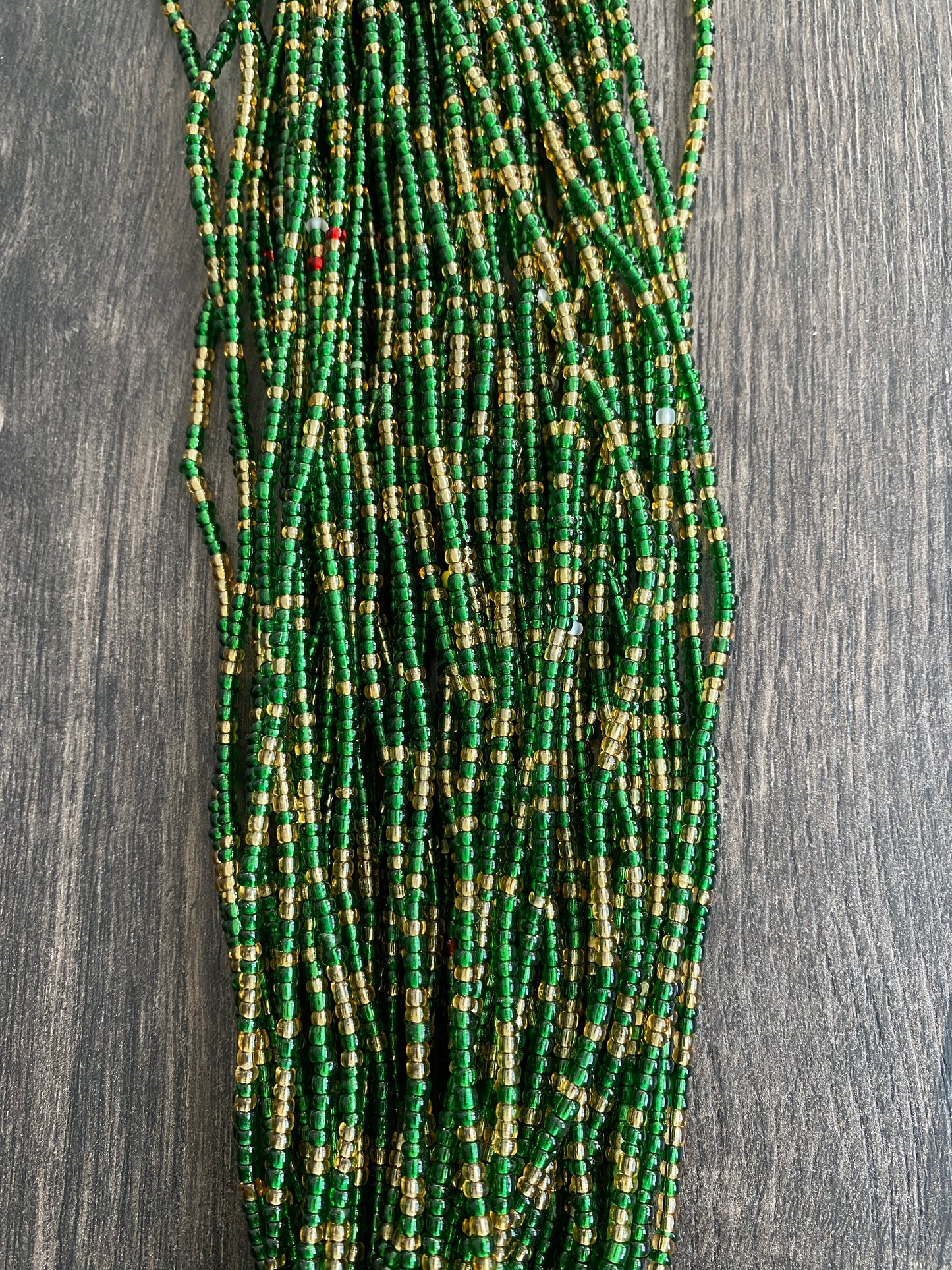 Green & Gold ~ Waist Bead
