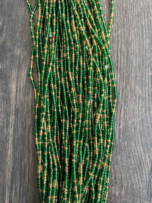 Green & Gold ~ Waist Bead