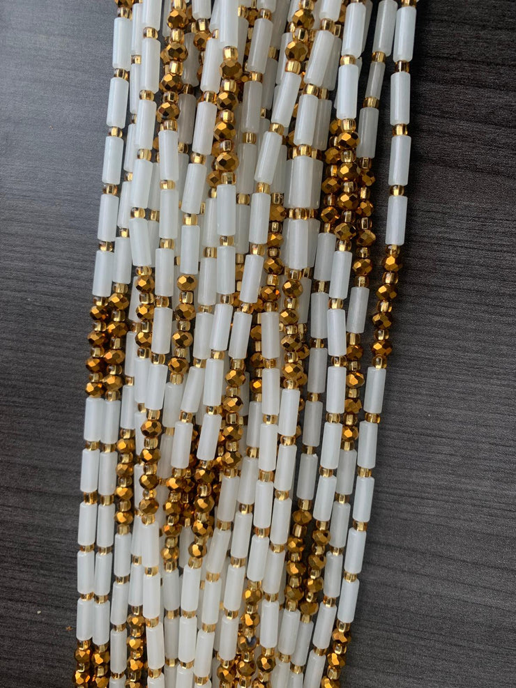 Glow in the Dark Waist Beads  Gold Crystal Beads – Adinkra Expo