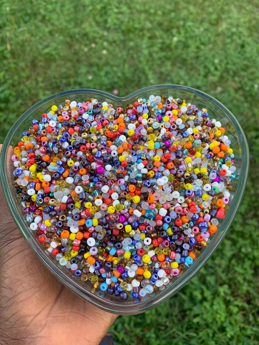 4mm Mixed Seed Beads Glass, Size 6/0 glass beads,  Seed Beads Bulk