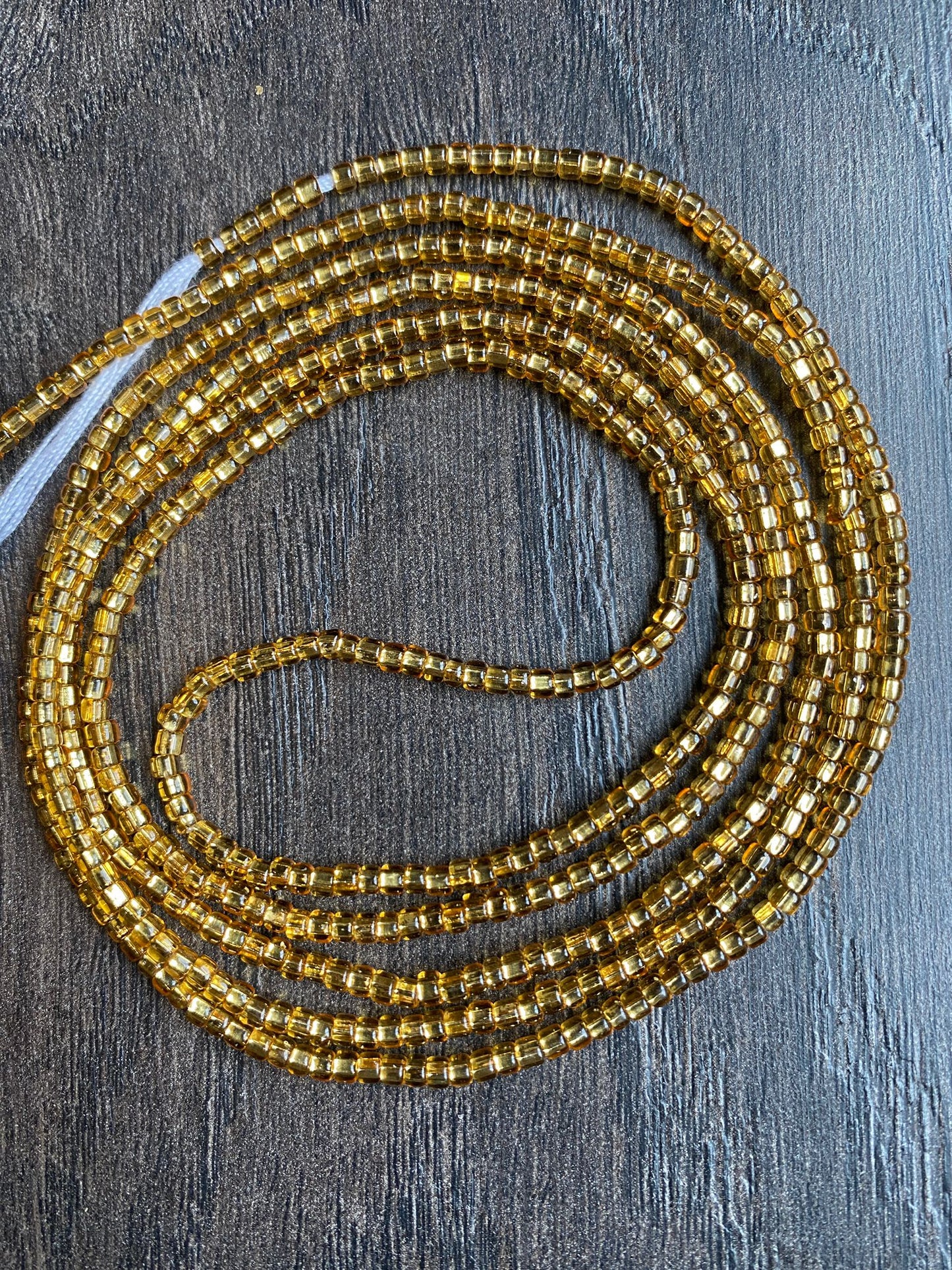 3 Pc Gold & White Waist Beads Set