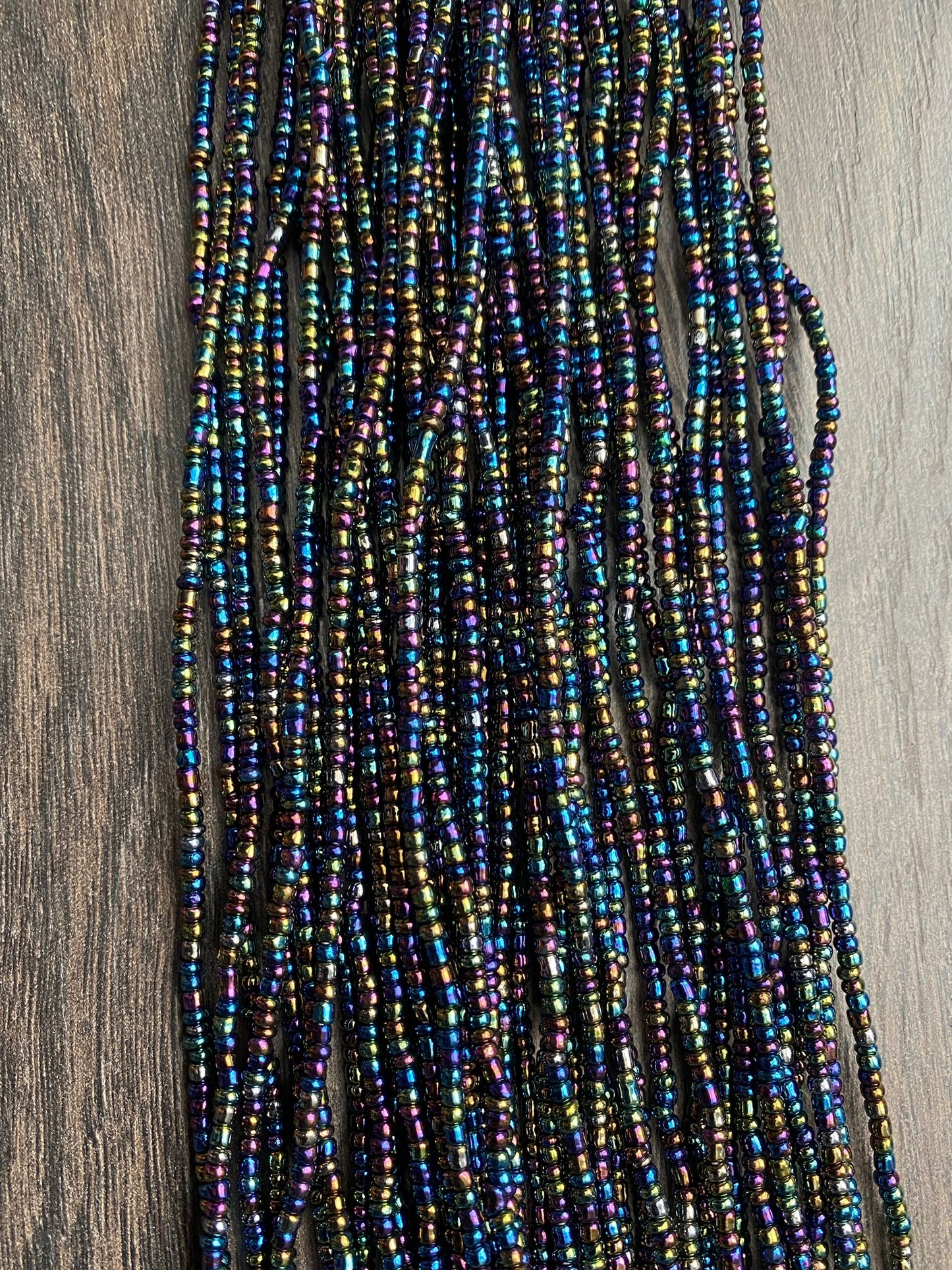 Iridescent Black Waist Bead