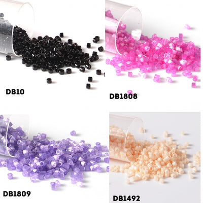 11/0 Miyuki Delica, D1809, DB1808, DB1492, DB10 Delica Beads, Embroidery beads, Japanese seed beads- 5 Grams
