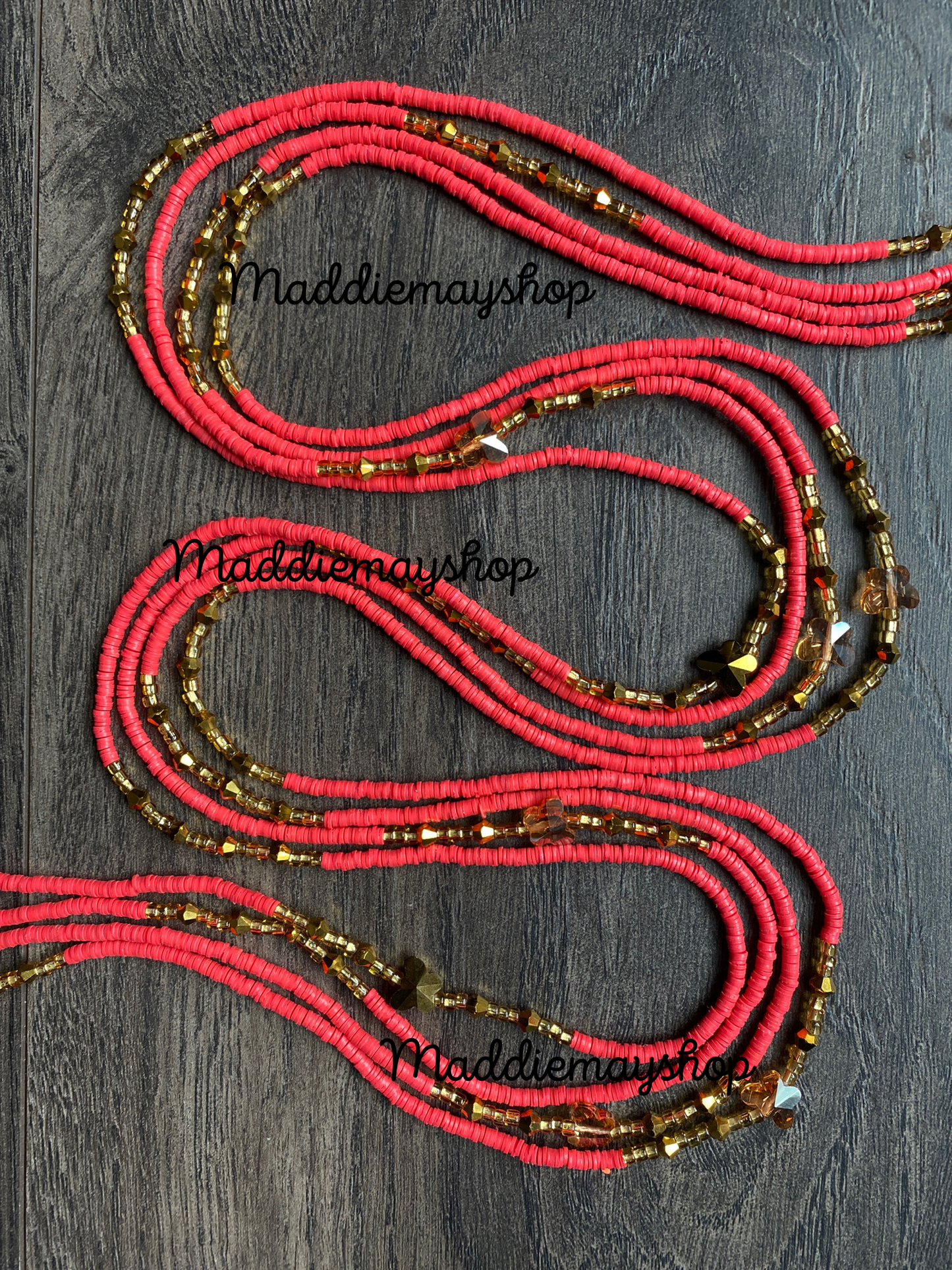 Vinyl Waist Beads- Flat Disc Waist Beads