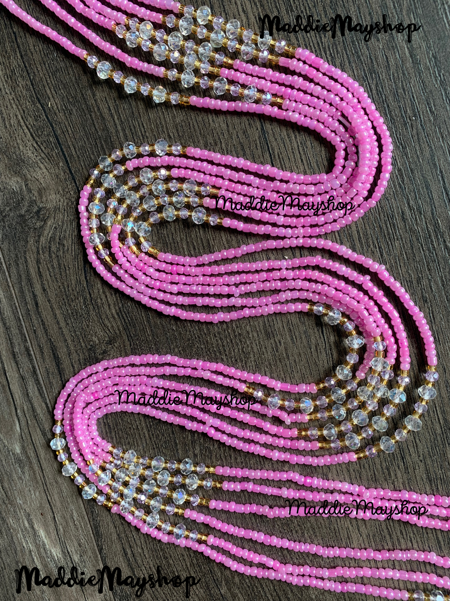 Bernice~waistbeads with Crystals