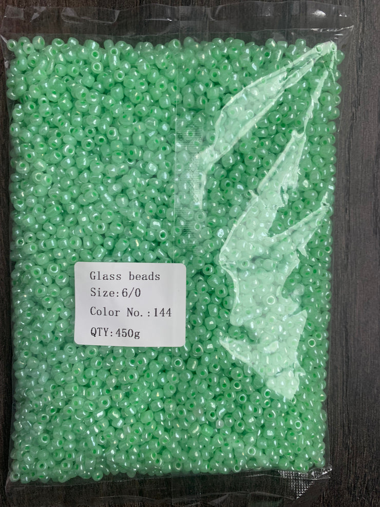 6/0 Seed Beads, Seed Beads Bulk, Frost Glass Beads 450 Grams