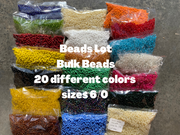 6/0 - 8/0 Bulk seed beads- Glass Seed Beads For Jewelry Making,  DIY Waist beads, Bracelet Necklace Earrings- 450 Grams