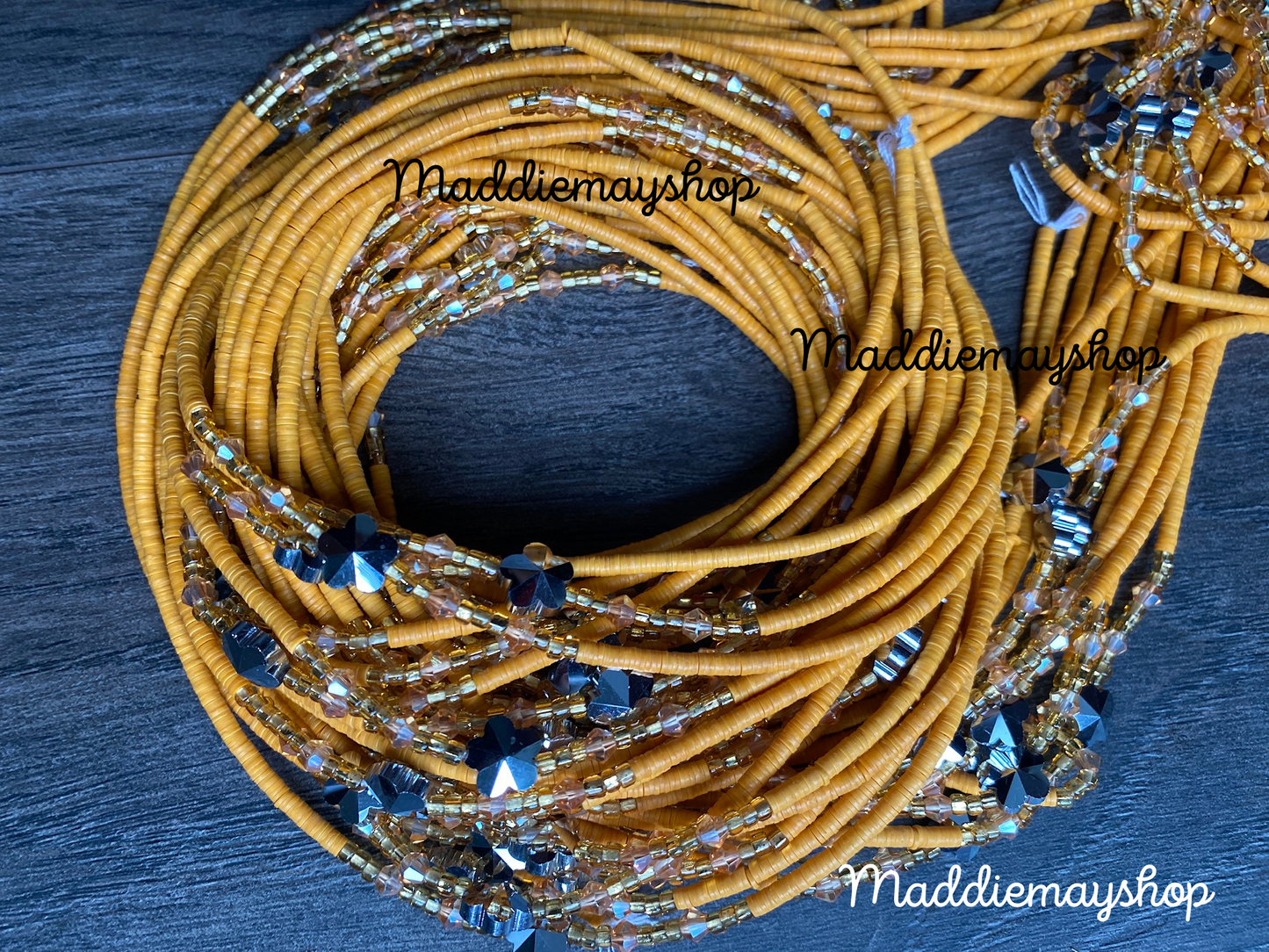 Vinyl Waist Beads- Flat Disc Waist Beads