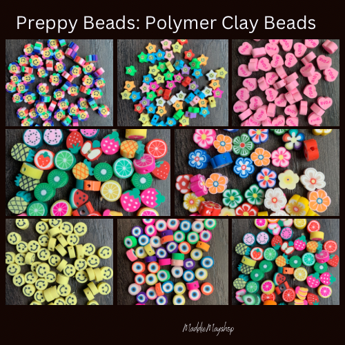 Bead Spacers. High Quality preppy beads Cute Creative Fruit Flower Ani –  MaddieMayShop